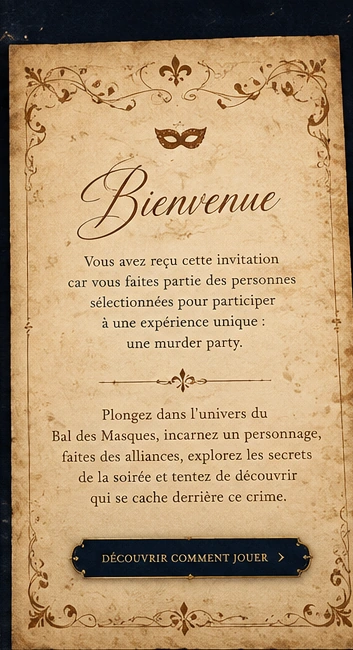 Bienvenue dans une expérience immersive de murder party